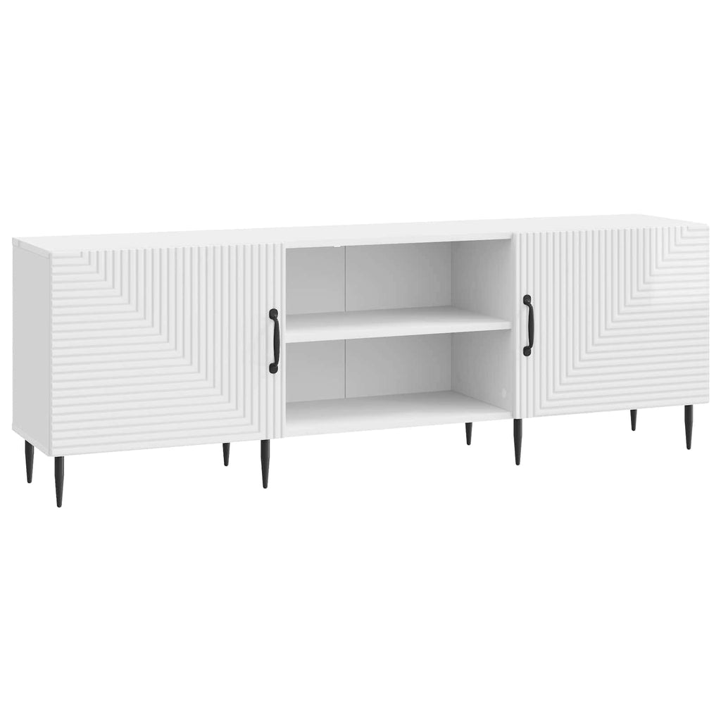 vidaXL Szafka pod telewizor Biały wysoki połysk 150 x 31 x 50 cm