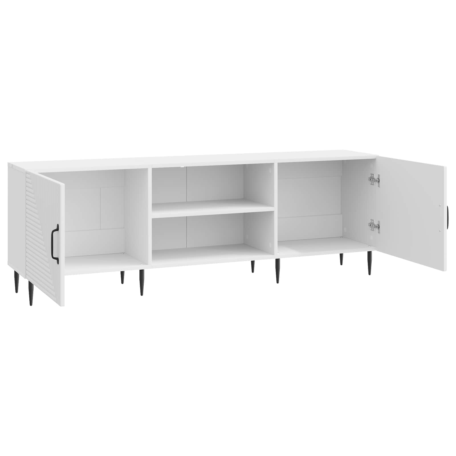 vidaXL Szafka pod telewizor Biały wysoki połysk 150 x 31 x 50 cm