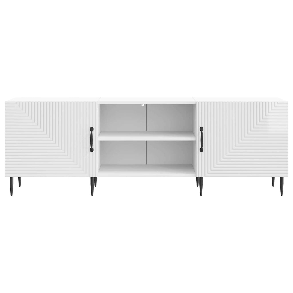 vidaXL Szafka pod telewizor Biały wysoki połysk 150 x 31 x 50 cm