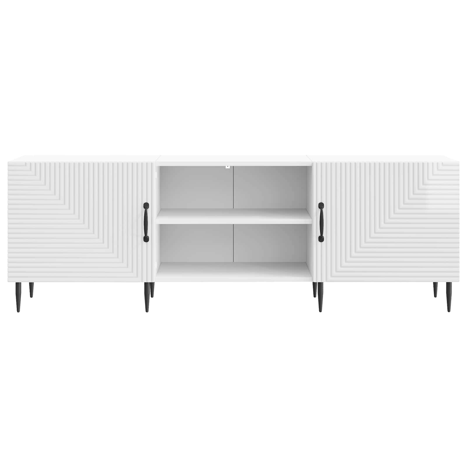vidaXL Szafka pod telewizor Biały wysoki połysk 150 x 31 x 50 cm