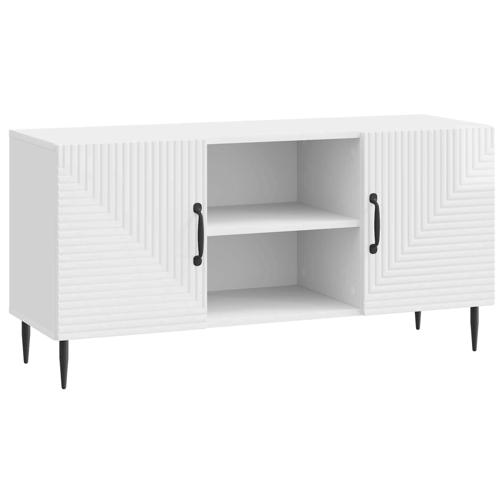 vidaXL Szafka pod telewizor Biały wysoki połysk 102 x 34,5 x 50 cm