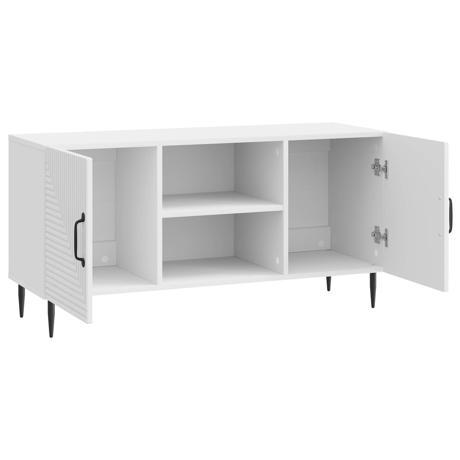 vidaXL Szafka pod telewizor Biały wysoki połysk 102 x 34,5 x 50 cm