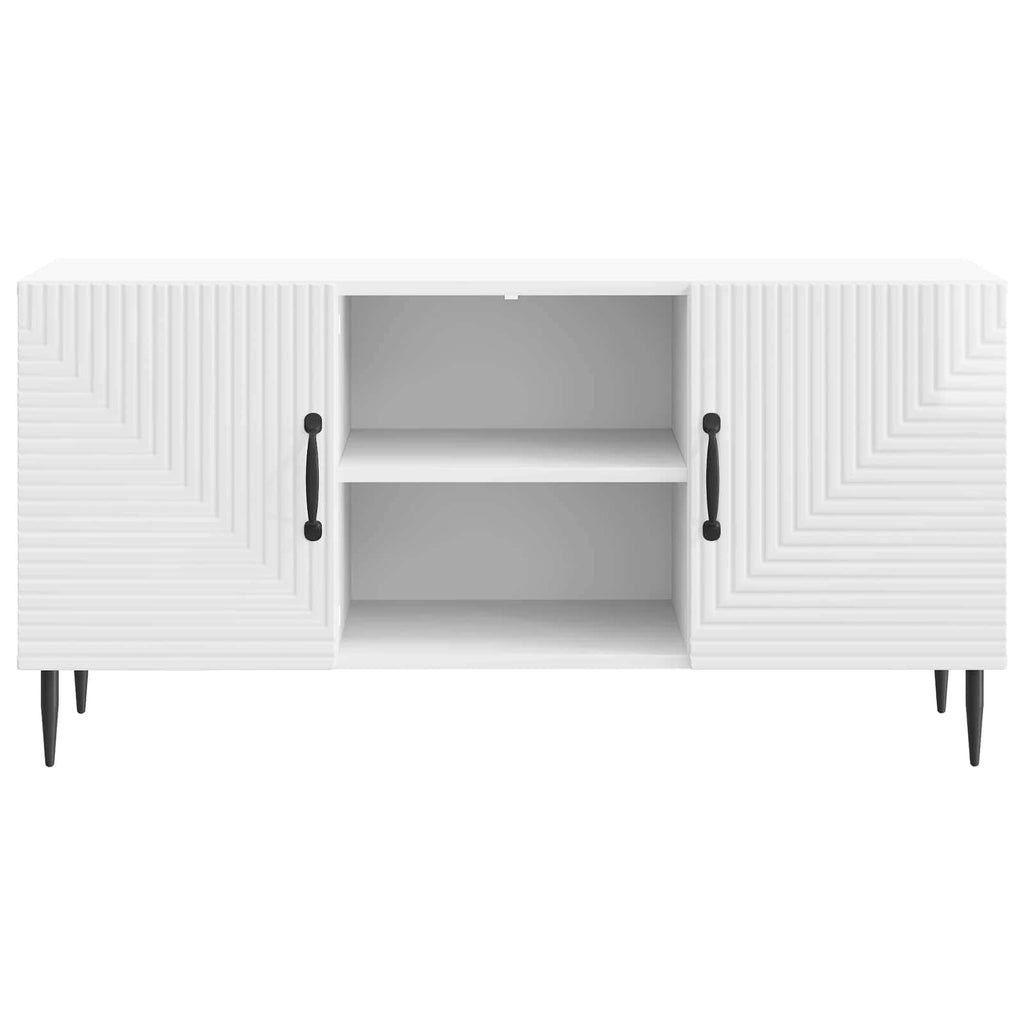 vidaXL Szafka pod telewizor Biały wysoki połysk 102 x 34,5 x 50 cm