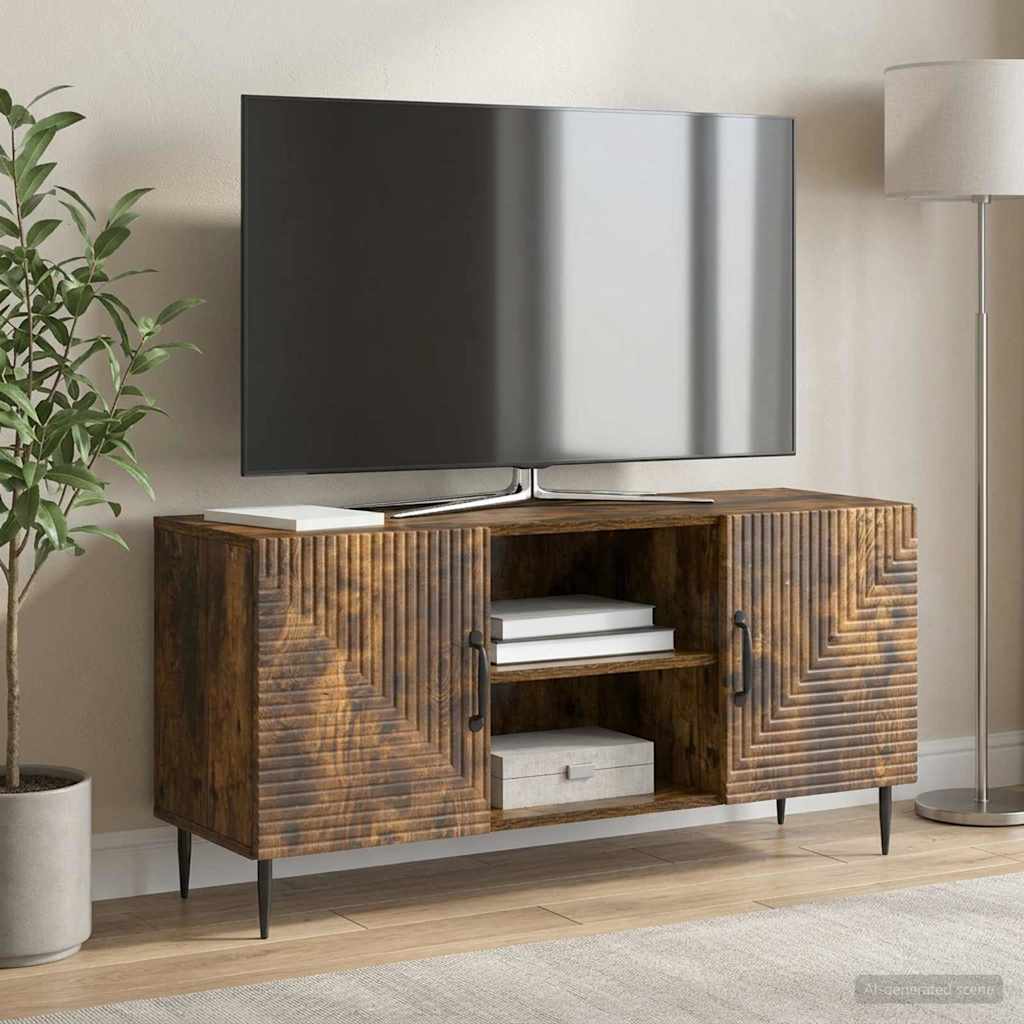 vidaXL Szafka pod telewizor Dąb wędzony 102 x 34,5 x 50 cm