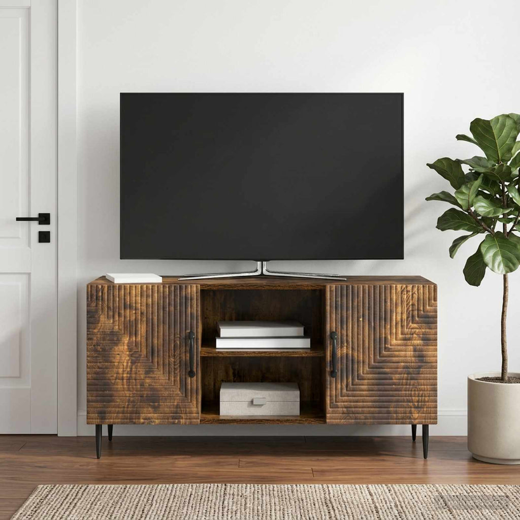 vidaXL Szafka pod telewizor Dąb wędzony 102 x 34,5 x 50 cm