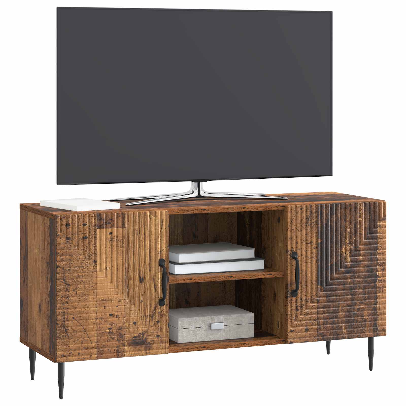 vidaXL Szafka pod telewizor Stare drewno 102 x 34,5 x 50 cm