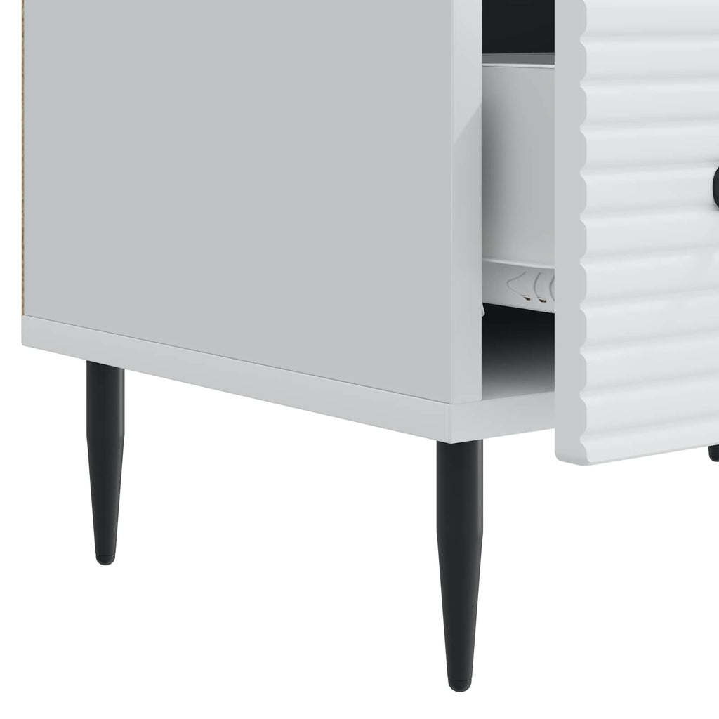 vidaXL Szafka pod telewizor z szufladą Biały 147 x 34,5 x 30 cm