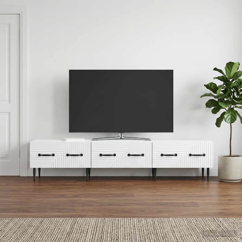 vidaXL Szafka pod telewizor z szufladą Biały 147 x 34,5 x 30 cm