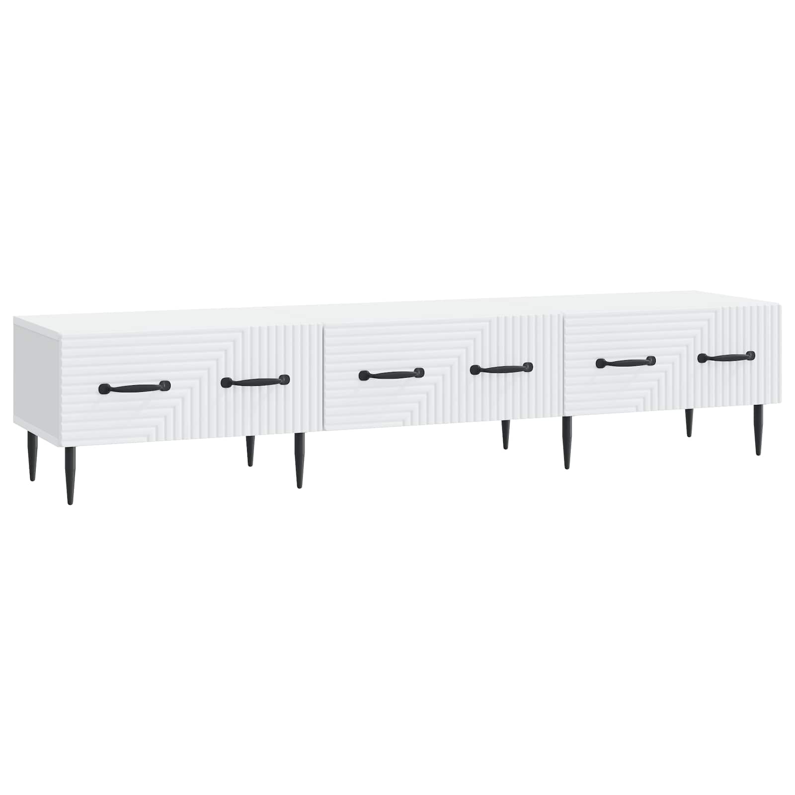 vidaXL Szafka pod telewizor z szufladą Biały 147 x 34,5 x 30 cm