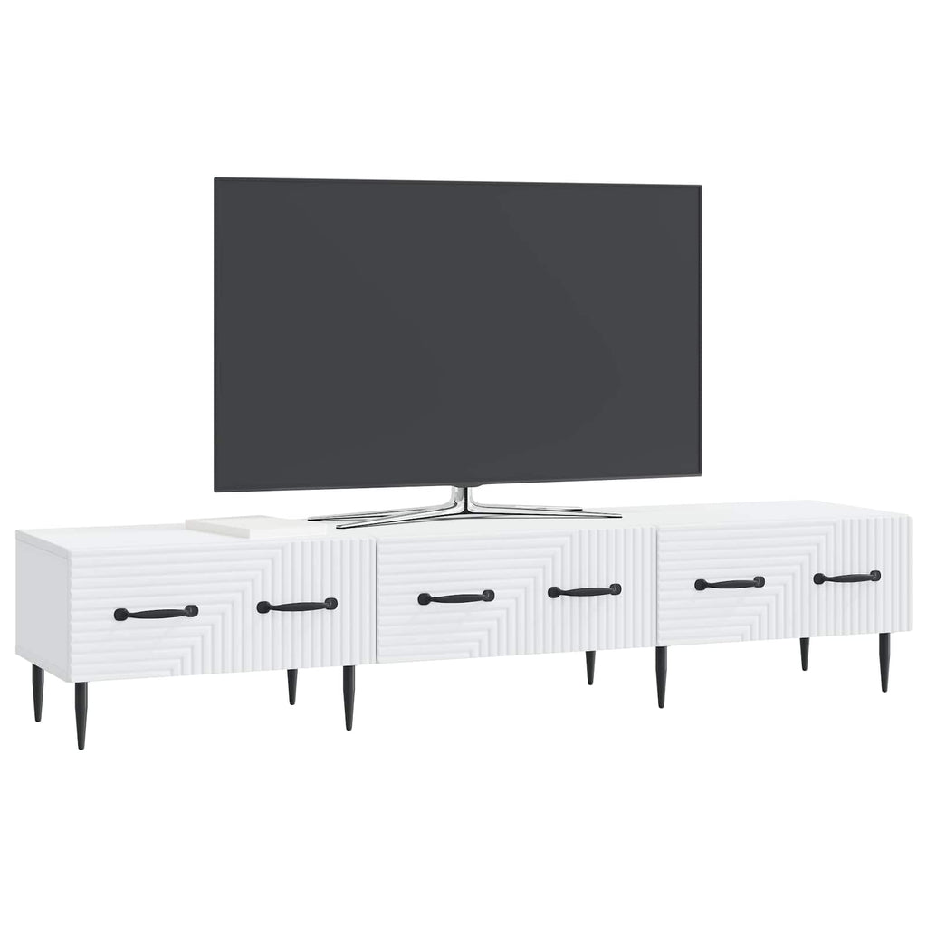 vidaXL Szafka pod telewizor z szufladą Biały 147 x 34,5 x 30 cm