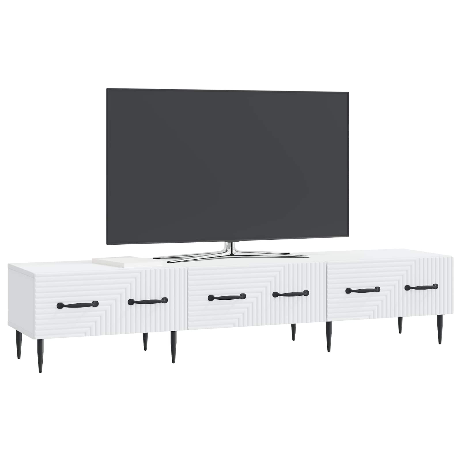 vidaXL Szafka pod telewizor z szufladą Biały 147 x 34,5 x 30 cm