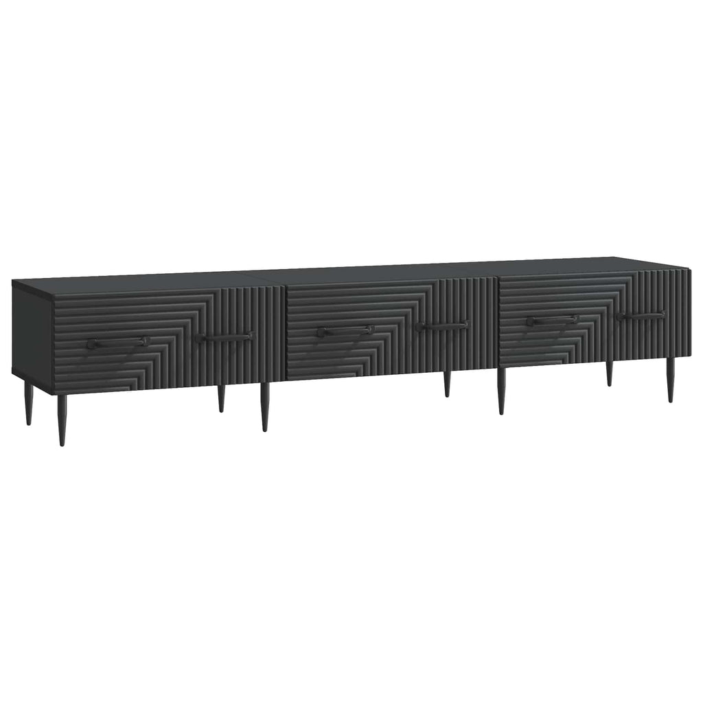 vidaXL Szafka pod telewizor z szufladą Czarny 147 x 34,5 x 30 cm