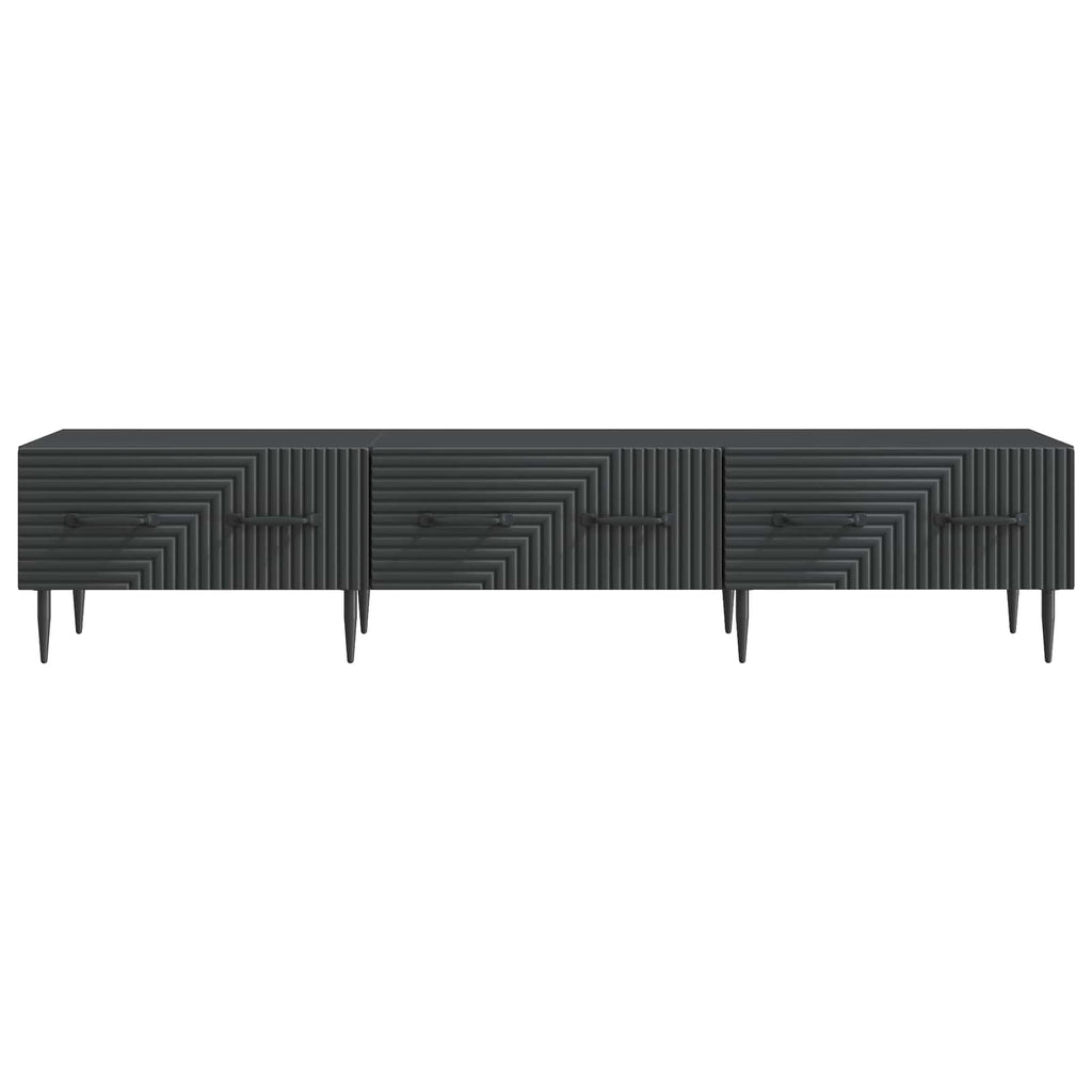 vidaXL Szafka pod telewizor z szufladą Czarny 147 x 34,5 x 30 cm