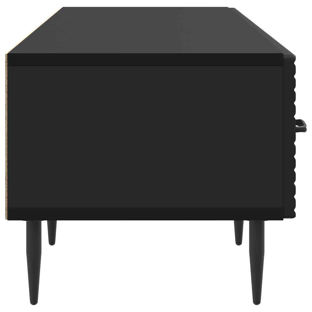vidaXL Szafka pod telewizor z szufladą Czarny 147 x 34,5 x 30 cm