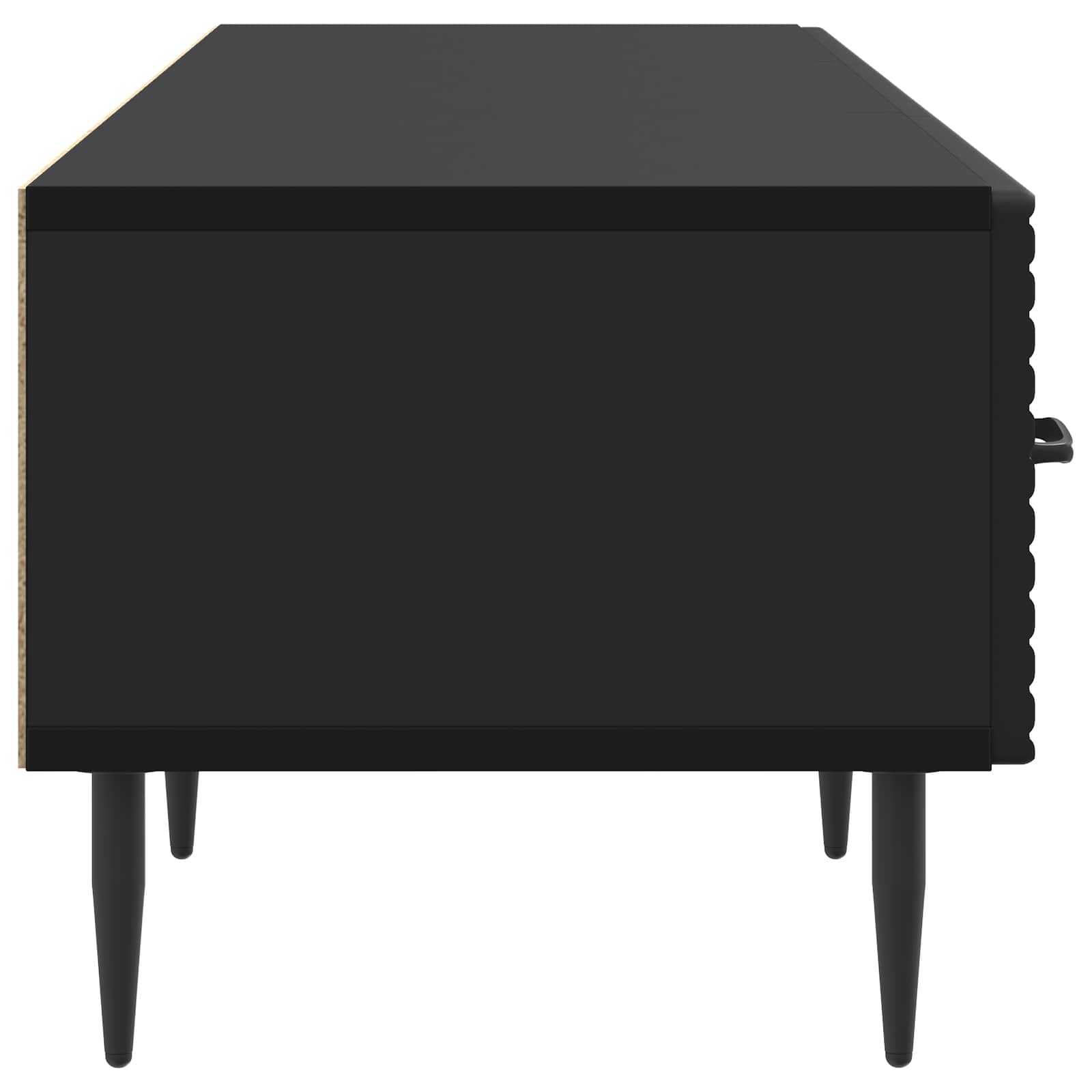 vidaXL Szafka pod telewizor z szufladą Czarny 147 x 34,5 x 30 cm