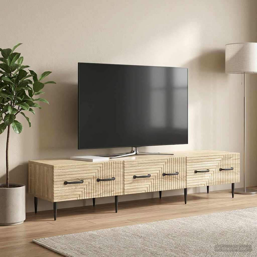 vidaXL Szafka pod telewizor z szufladą dąb Sonoma 147 x 34,5 x 30 cm
