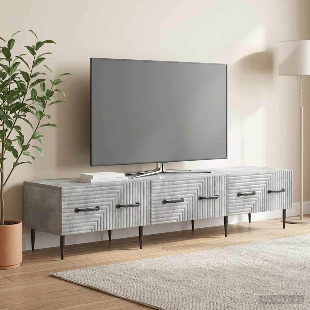 vidaXL Szafka pod telewizor Betonowy szary 147 x 34,5 x 30 cm