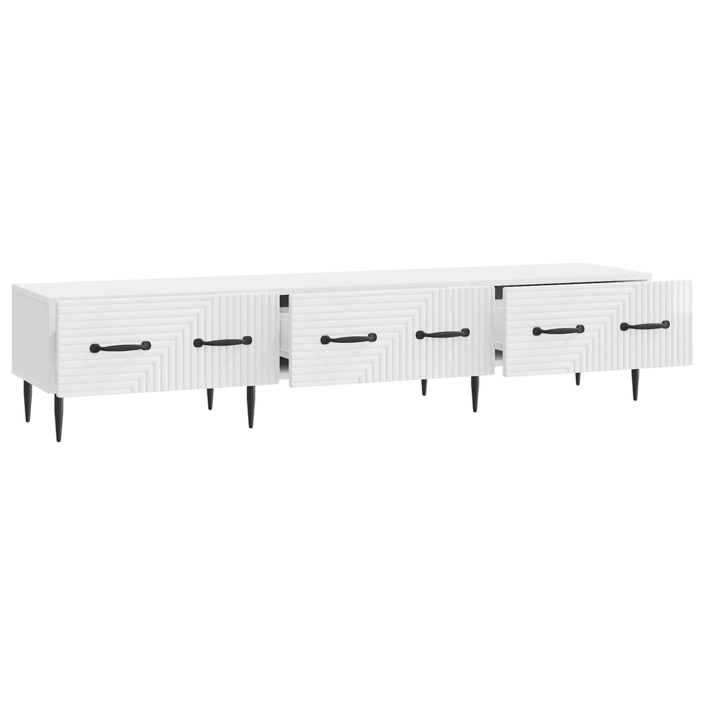 vidaXL Szafka pod telewizor Biały wysoki połysk 147 x 34,5 x 30 cm