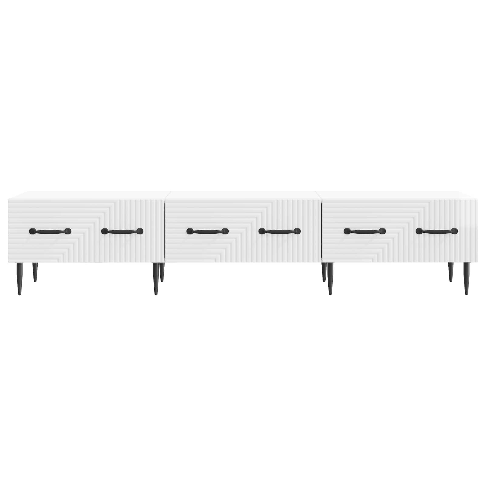 vidaXL Szafka pod telewizor Biały wysoki połysk 147 x 34,5 x 30 cm
