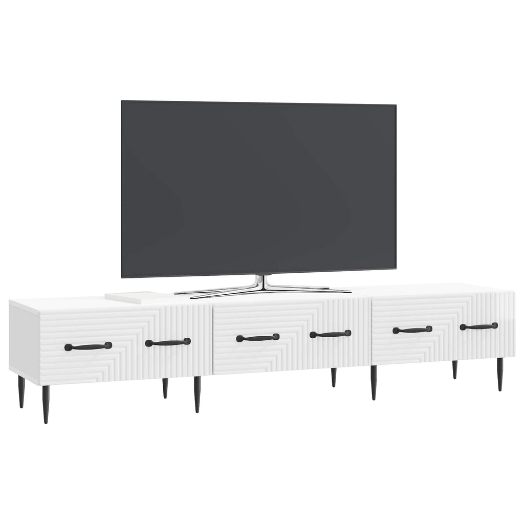 vidaXL Szafka pod telewizor Biały wysoki połysk 147 x 34,5 x 30 cm