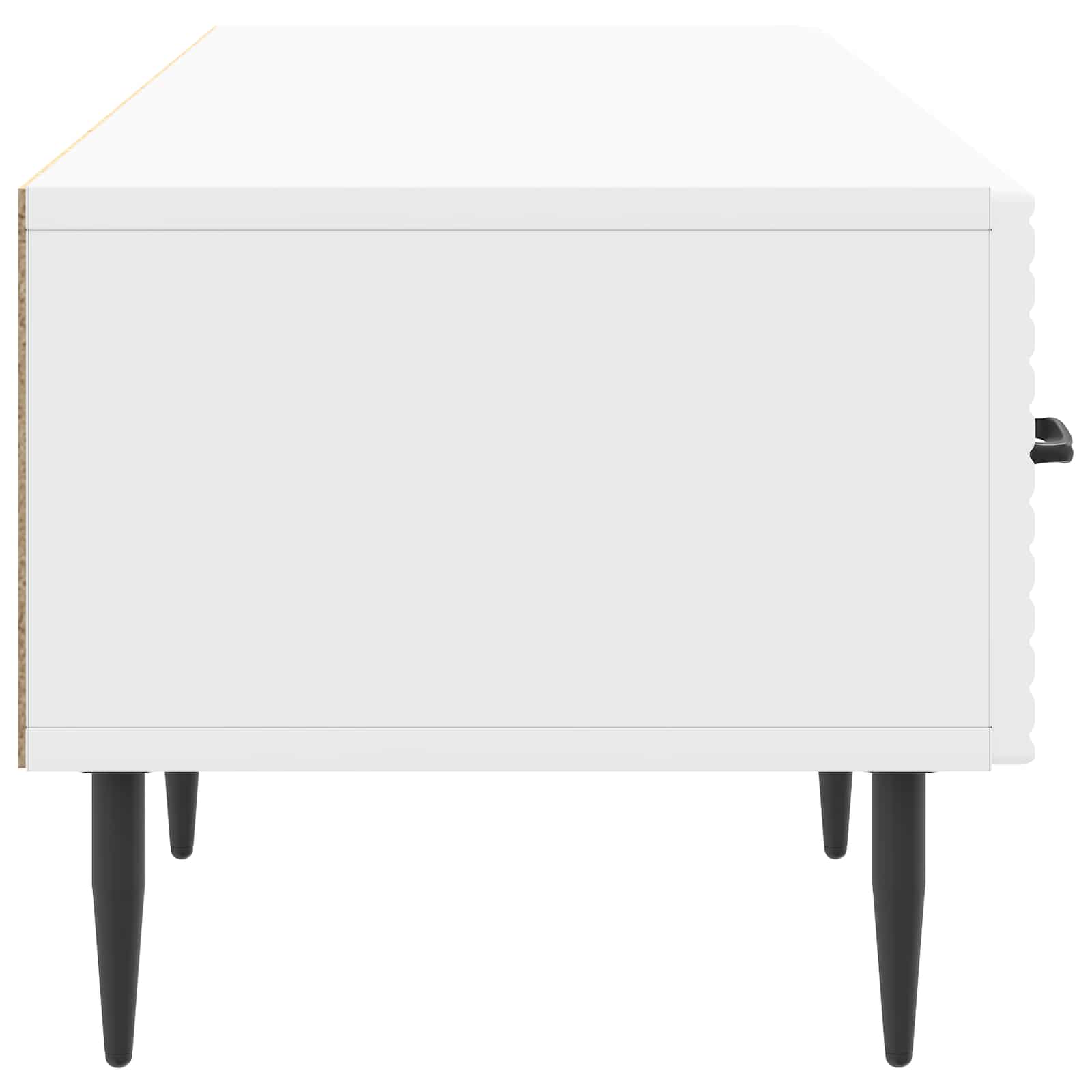 vidaXL Szafka pod telewizor Biały wysoki połysk 147 x 34,5 x 30 cm