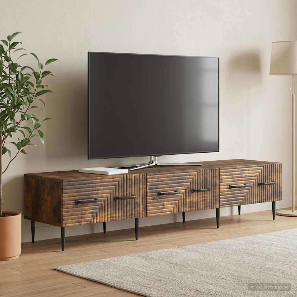 vidaXL Szafka pod telewizor z szufladą Dąb wędzony 147 x 34,5 x 30 cm