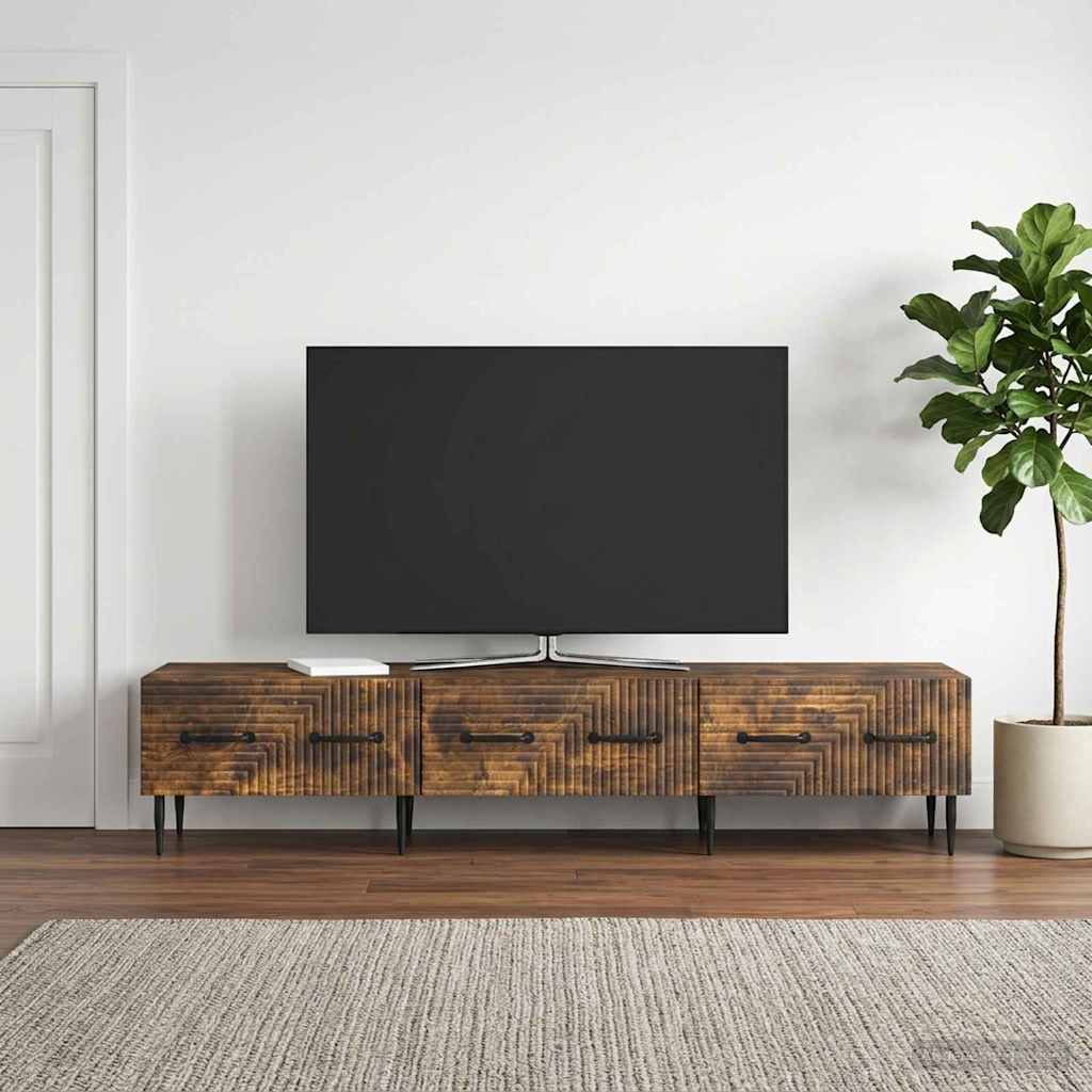 vidaXL Szafka pod telewizor z szufladą Dąb wędzony 147 x 34,5 x 30 cm