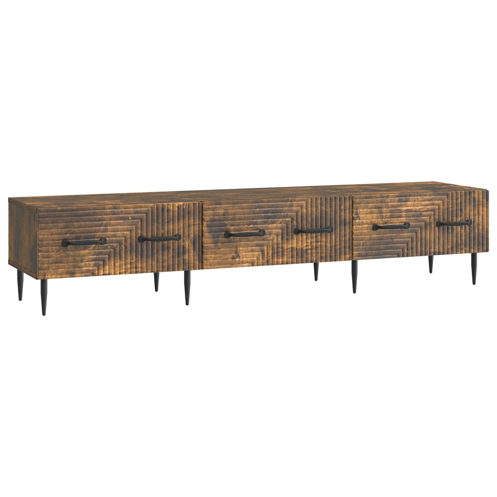 vidaXL Szafka pod telewizor z szufladą Dąb wędzony 147 x 34,5 x 30 cm