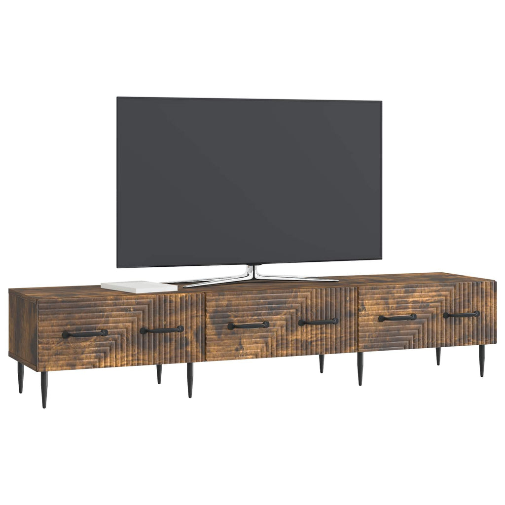 vidaXL Szafka pod telewizor z szufladą Dąb wędzony 147 x 34,5 x 30 cm