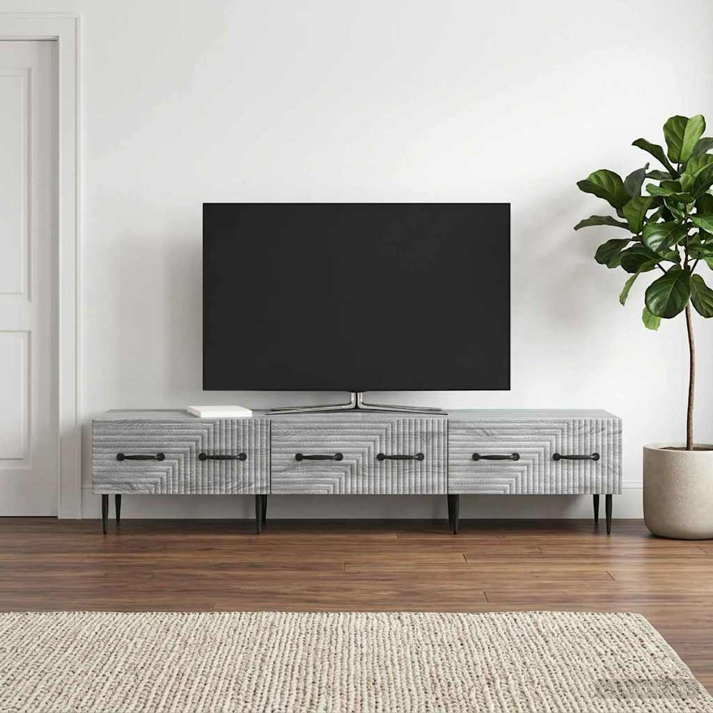 vidaXL Szafka pod telewizor z szufladą Szary Sonoma 147 x 34,5 x 30 cm
