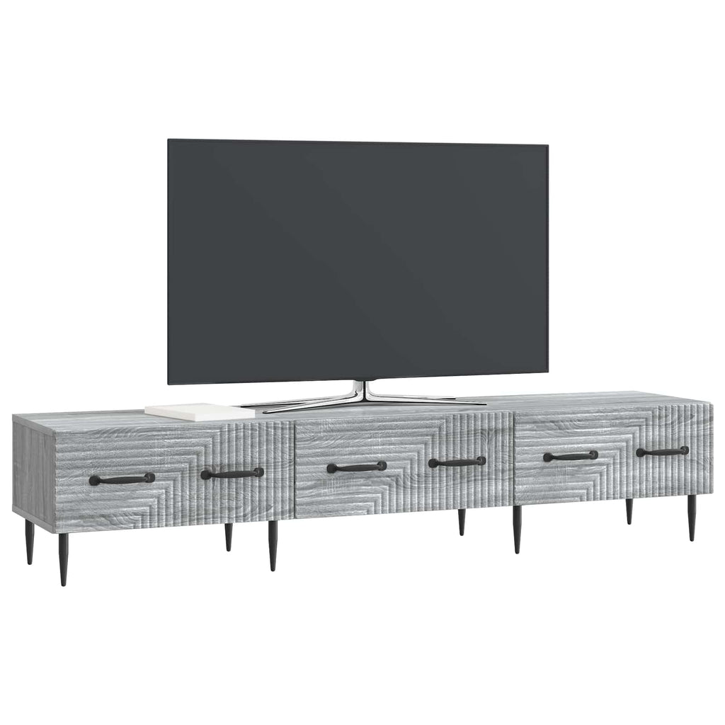 vidaXL Szafka pod telewizor z szufladą Szary Sonoma 147 x 34,5 x 30 cm