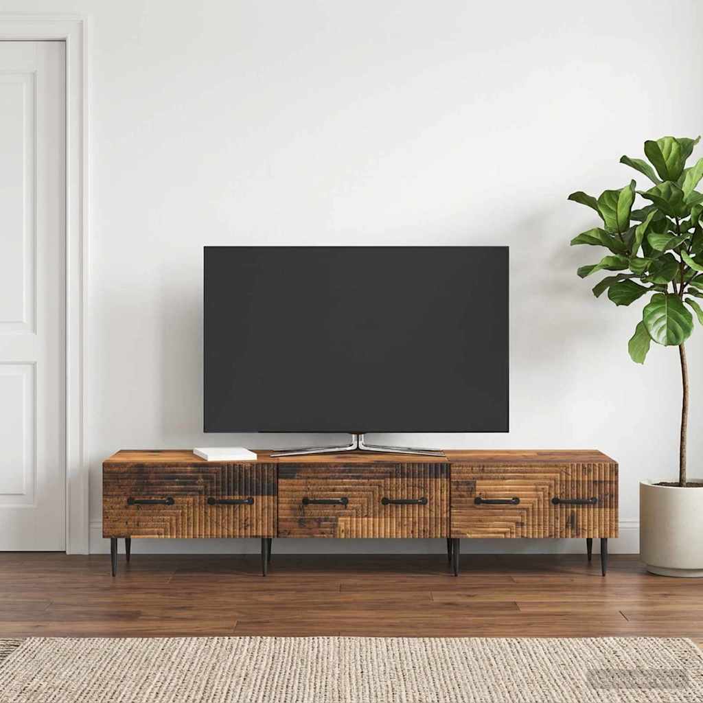 vidaXL Szafka pod telewizor z szufladą Stare drewno 147 x 34,5 x 30 cm