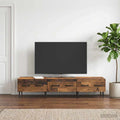 vidaXL Szafka pod telewizor z szufladą Stare drewno 147 x 34,5 x 30 cm