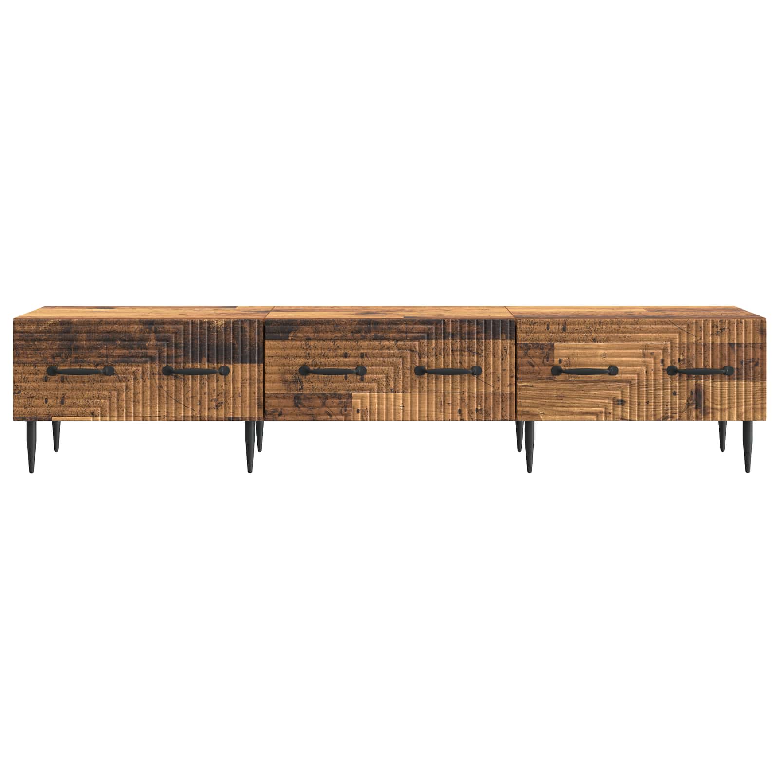 vidaXL Szafka pod telewizor z szufladą Stare drewno 147 x 34,5 x 30 cm