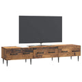vidaXL Szafka pod telewizor z szufladą Stare drewno 147 x 34,5 x 30 cm