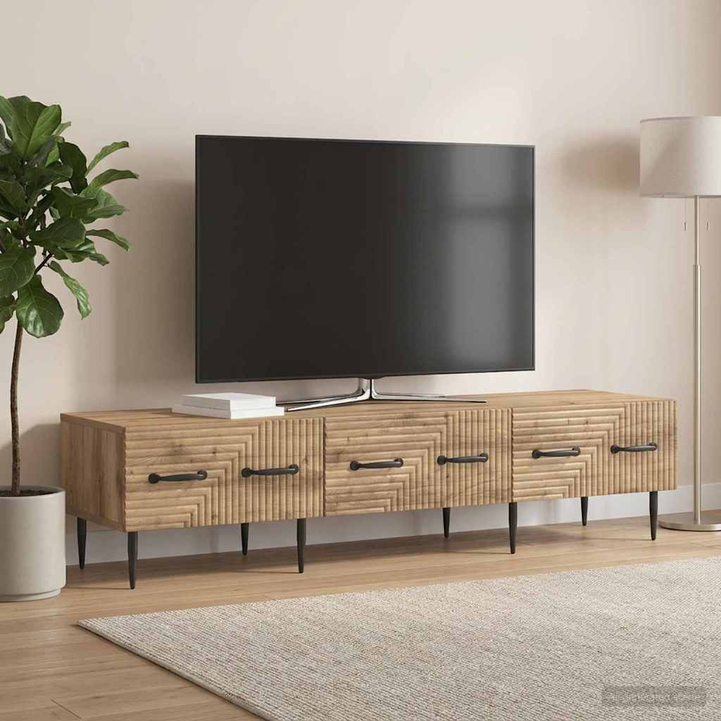 vidaXL Szafka pod telewizor 147 x 34,5 x 30 cm Dąb artisan