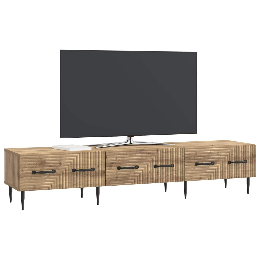 vidaXL Szafka pod telewizor z szufladą Dąb artisan 147 x 34,5 x 30 cm
