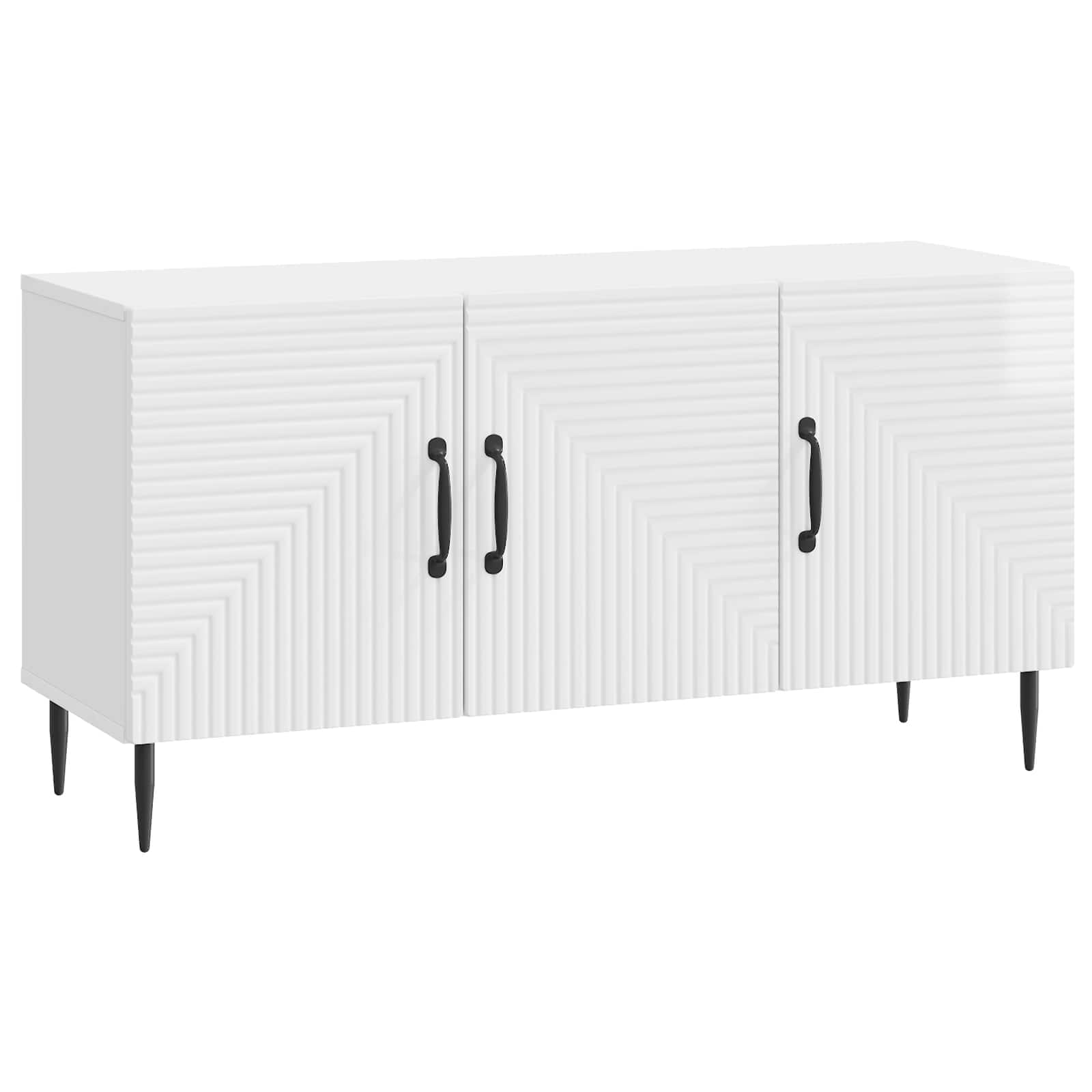 vidaXL Szafka pod telewizor Biały wysoki połysk 99 x 34,5 x 50 cm