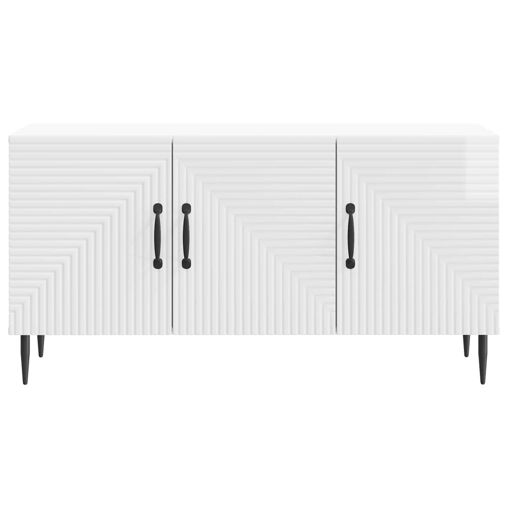 vidaXL Szafka pod telewizor Biały wysoki połysk 99 x 34,5 x 50 cm