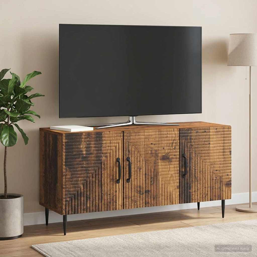vidaXL Szafka pod telewizor Stare drewno 99 x 34,5 x 50 cm