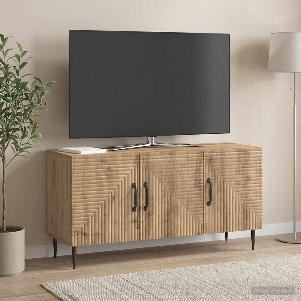 vidaXL Szafka pod telewizor 99 x 34,5 x 50 cm Dąb artisan