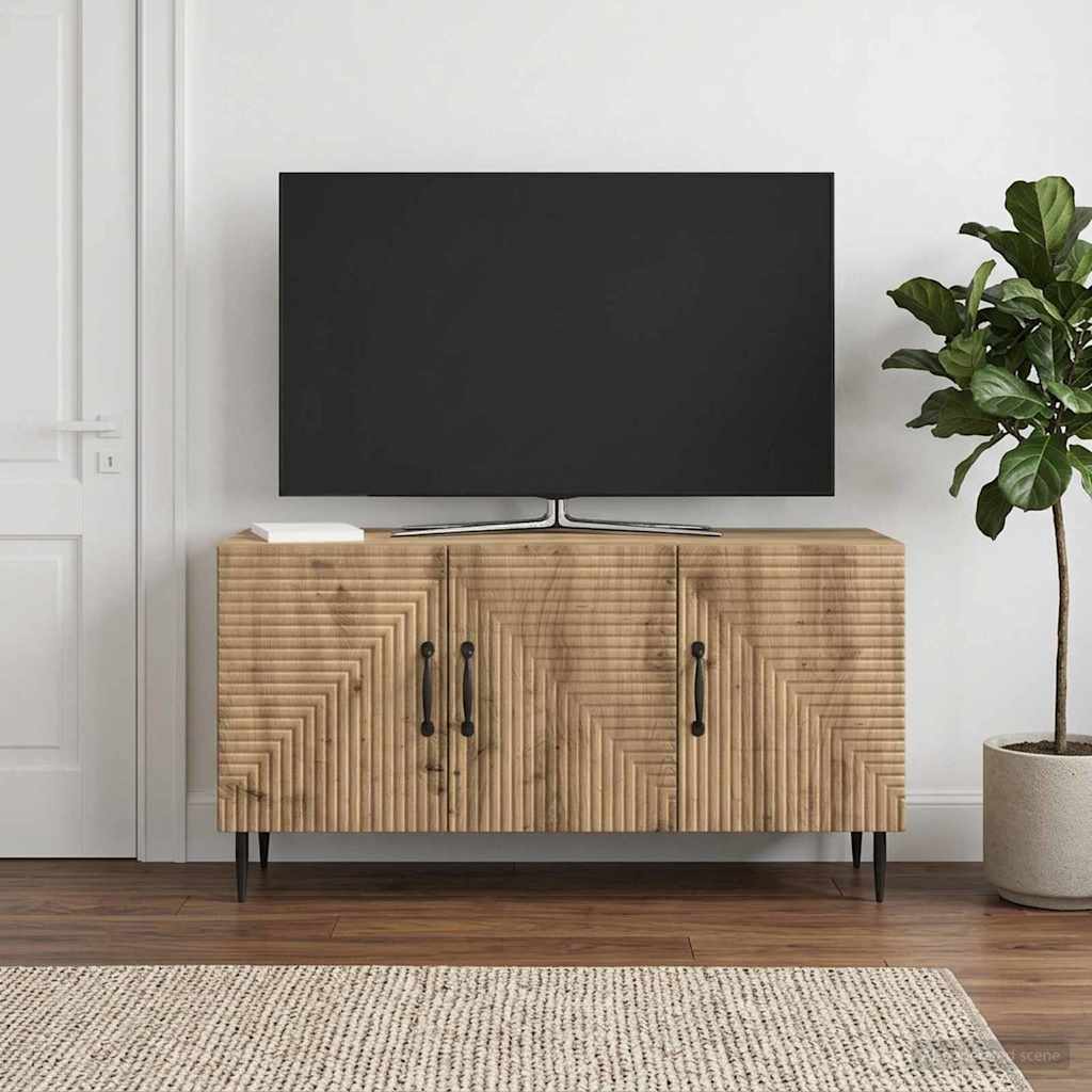 vidaXL Szafka pod telewizor 99 x 34,5 x 50 cm Dąb artisan