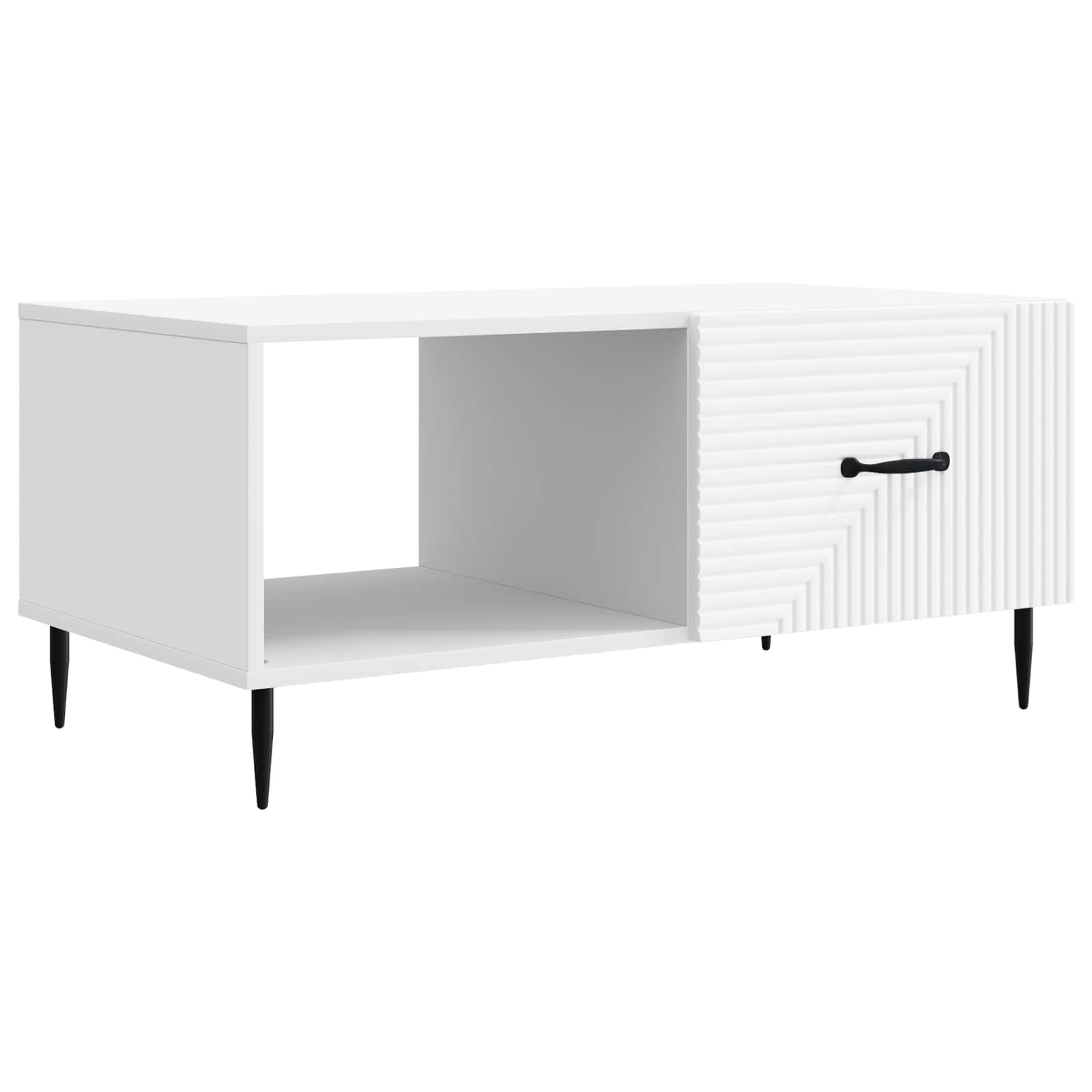 vidaXL Stolik kawowy Biały 90 x 50 x 40 cm Drewno inżynieryjne