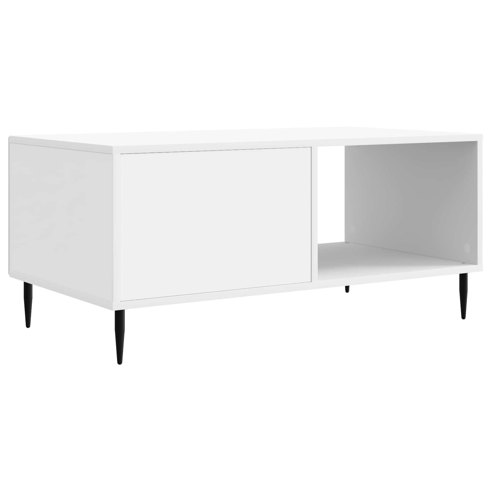 vidaXL Stolik kawowy Biały 90 x 50 x 40 cm Drewno inżynieryjne