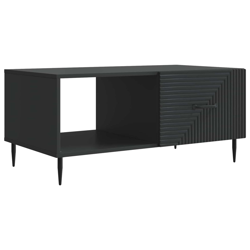 vidaXL Stolik kawowy Czarny 90 x 50 x 40 cm Drewno inżynieryjne