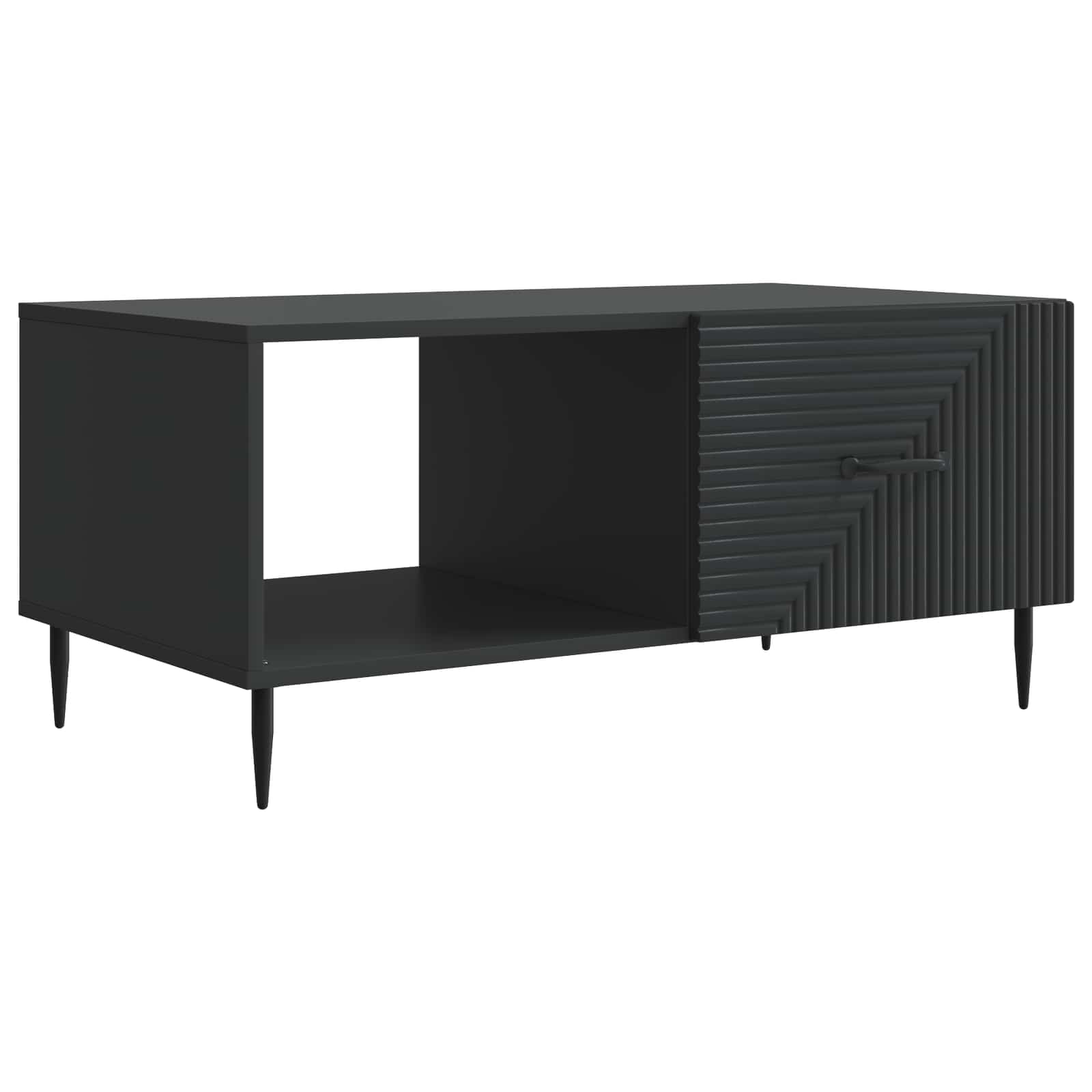 vidaXL Stolik kawowy Czarny 90 x 50 x 40 cm Drewno inżynieryjne