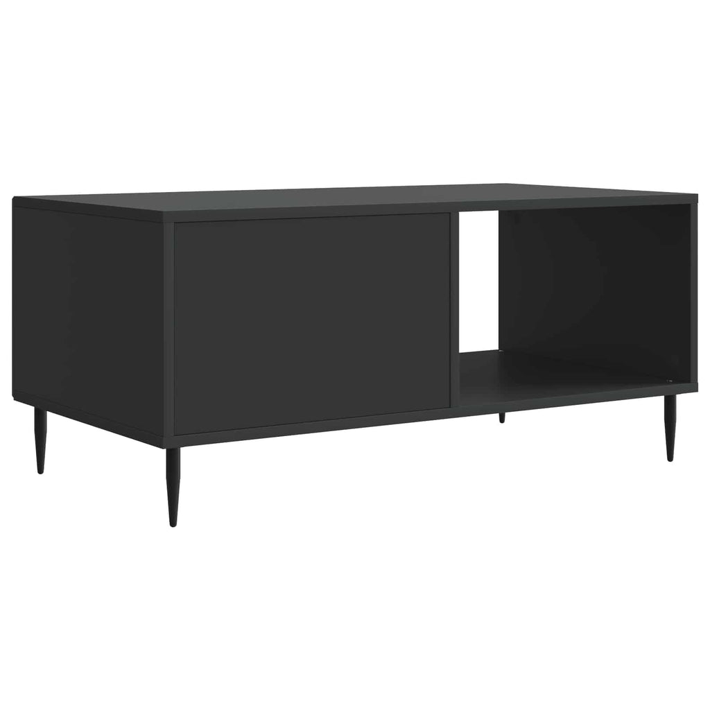 vidaXL Stolik kawowy Czarny 90 x 50 x 40 cm Drewno inżynieryjne