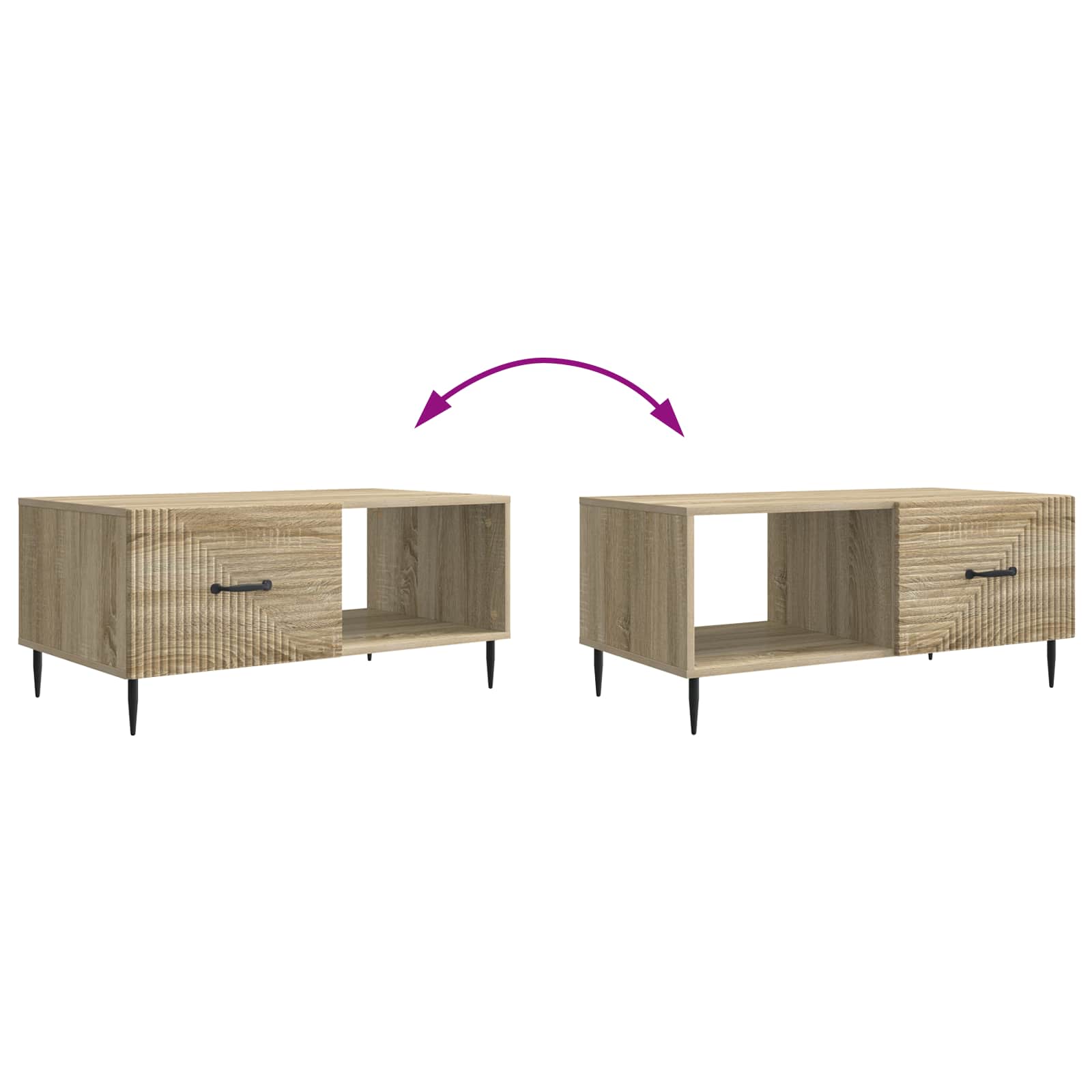 vidaXL Stolik kawowy dąb Sonoma 90 x 50 x 40 cm Drewno inżynieryjne