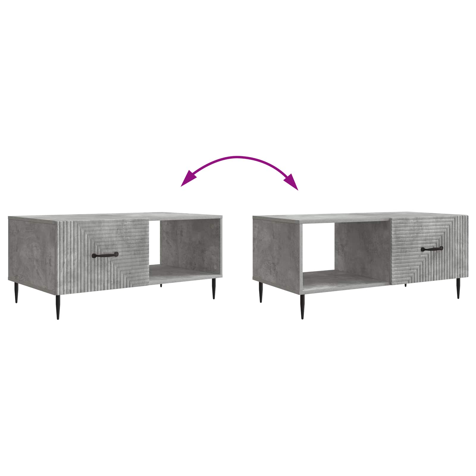 vidaXL Stolik kawowy Betonowy szary 90 x 50 x 40 cm