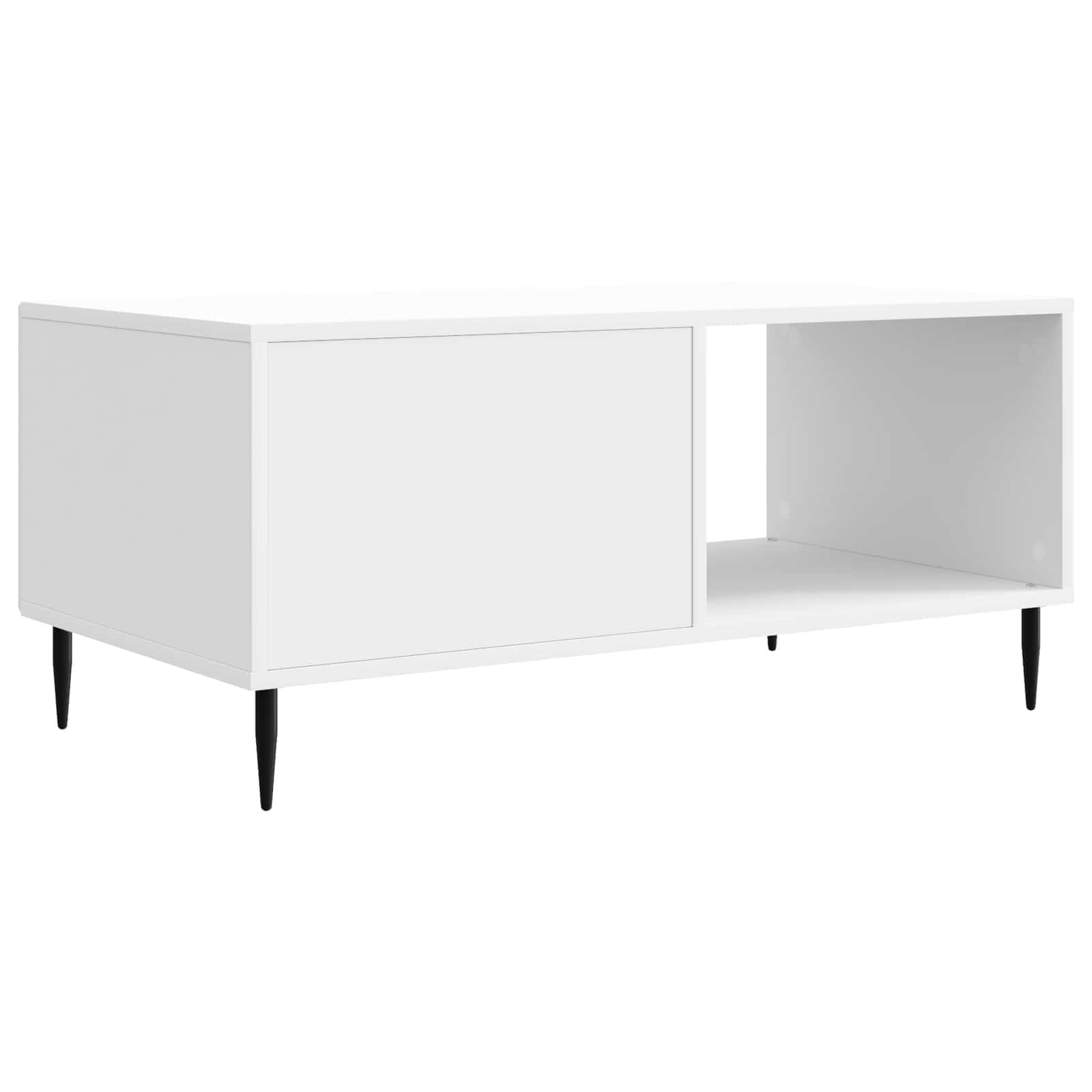 vidaXL Stolik kawowy Biały wysoki połysk 90 x 50 x 40 cm